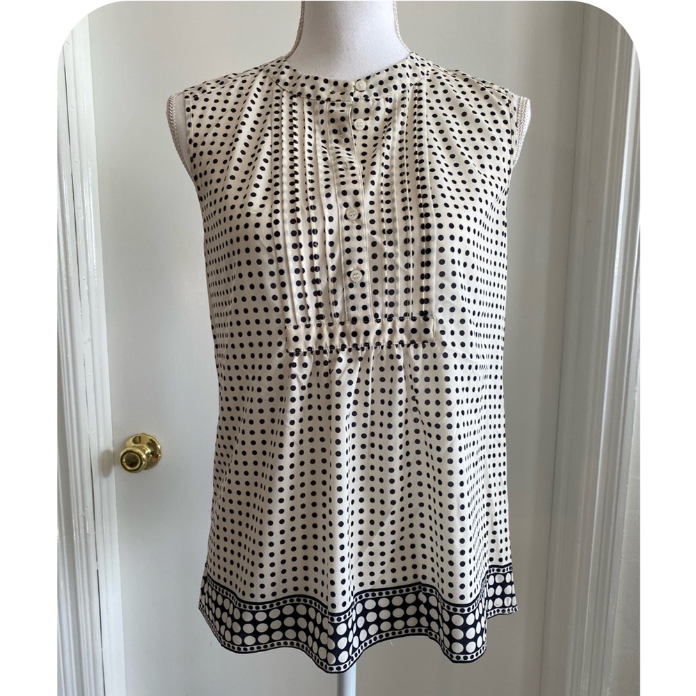 J. Crew polka dot sleeveless top